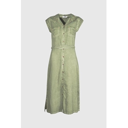 Md´M_ Vestido midi verde camisero - Imagen 1