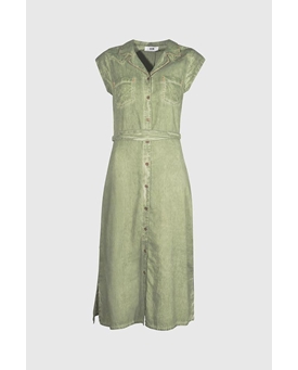 Md´M_ Vestido midi verde camisero - Imagen 1