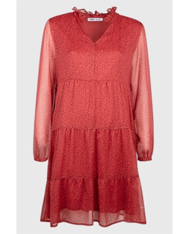 Md´M_ Vestido mini flor rojo - Imagen 1