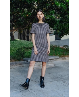 MD´M-Vestido punto pata de gallo - Imagen 1