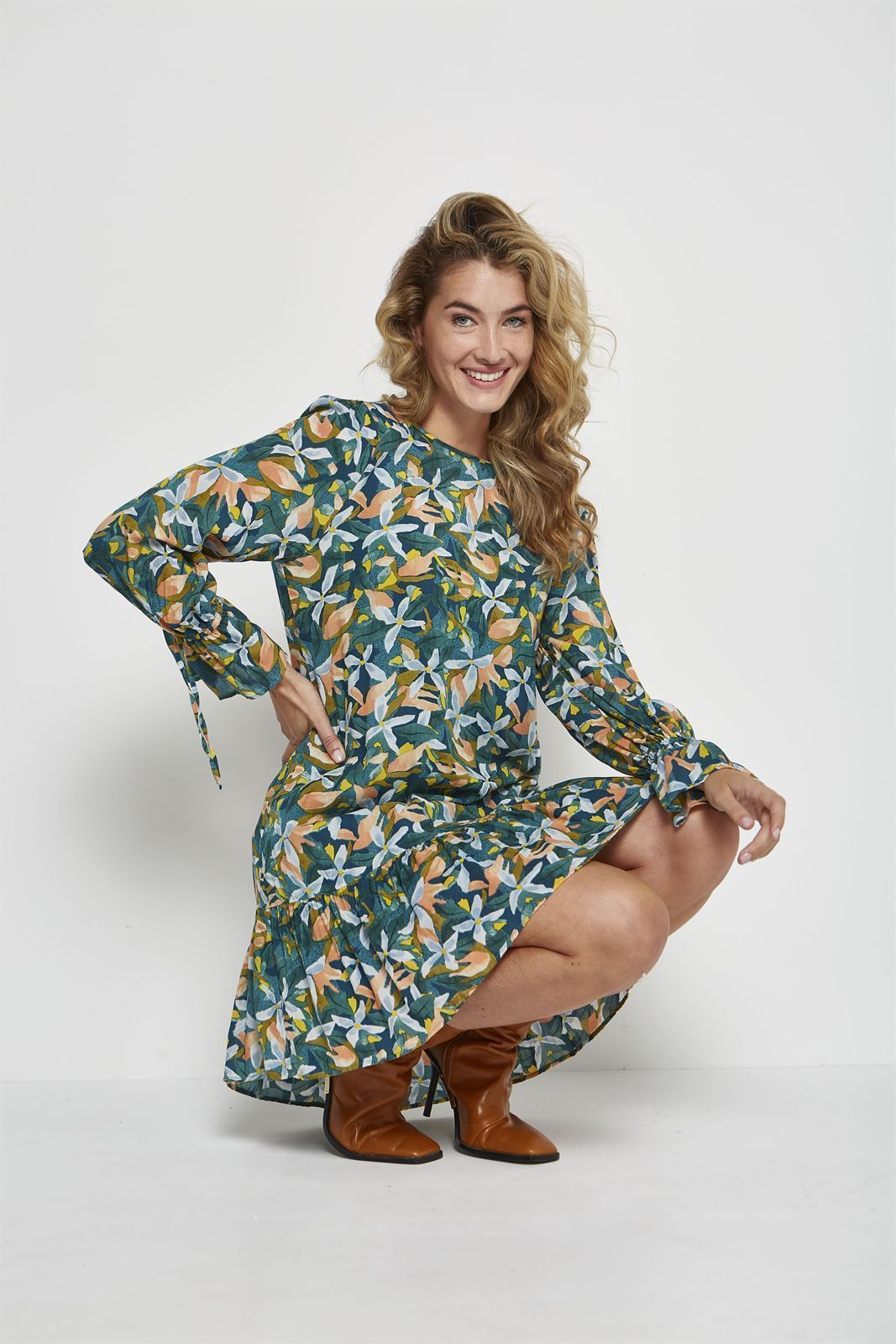 Md´M_ Vestido verde estampado - Imagen 1