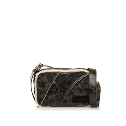 Mtng-Mustang_ Bolso bandolera negro con pelo - Imagen 1
