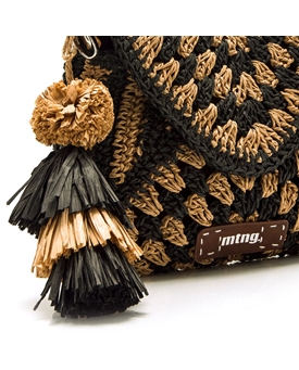 Mtng-Mustang_ Bolso Dari rafia negro - Imagen 2