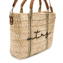 Mtng-Mustang_ Bolso rafia grande Artola - Imagen 2