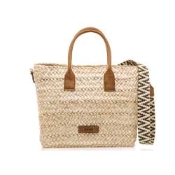 Mtng-Mustang_ Bolso rafia tipo capazo Elana - Imagen 1