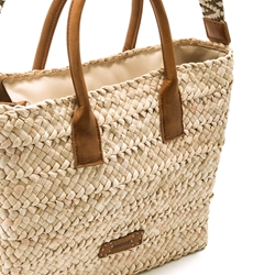 Mtng-Mustang_ Bolso rafia tipo capazo Elana - Imagen 2