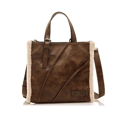 Mtng-Mustang_ Bolso Waldy cuero con pelo - Imagen 1