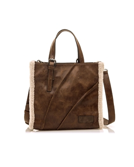 Mtng-Mustang_ Bolso Waldy cuero con pelo - Imagen 1