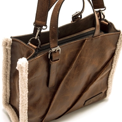 Mtng-Mustang_ Bolso Waldy cuero con pelo - Imagen 2