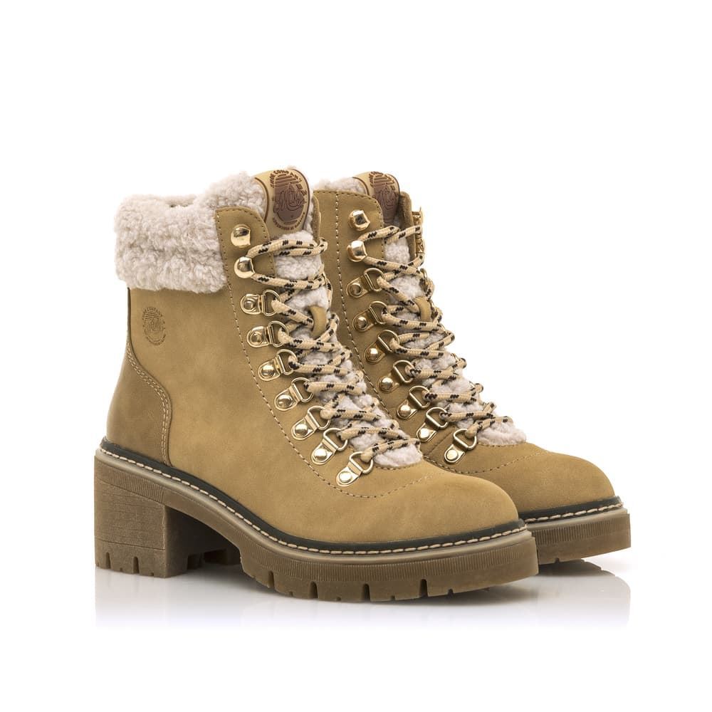 Mtng-Mustang_ Bota cordones Doris camel. - Imagen 2