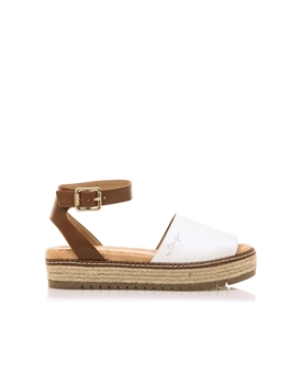 Mtng-Mustang_ Sandalia Amelie estilo mallorquina en blanco - Imagen 1