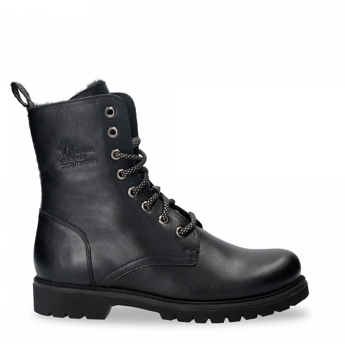 Panama Jack_ Bota cordones frisia piel negro - Imagen 1