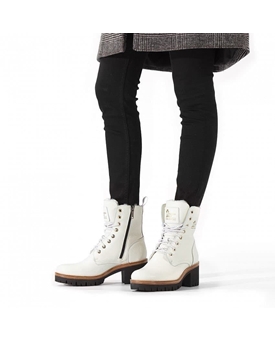 Panama Jack_ Bota de piel en blanco con forro de pelo - Imagen 2