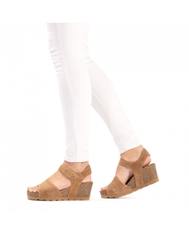 Panama Jack_ Sandalia cuña cuero Valley - Imagen 2