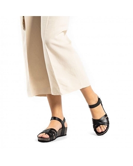 Panama Jack_ Sandalia tiras piel negro - Imagen 2