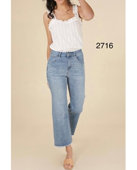 Pantalón denim campana - Imagen 1