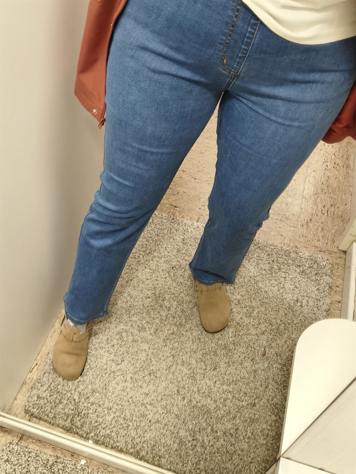 Pantalón denim recto goma cintura - Imagen 2