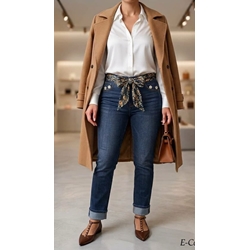 Pantalón denim recto - Imagen 1