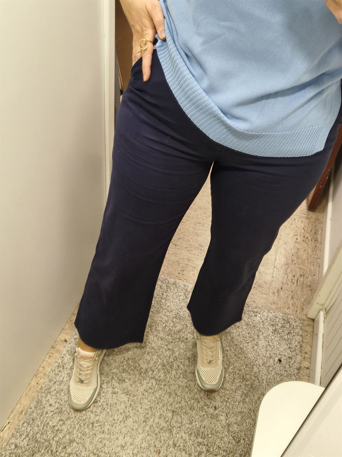 Pantalón tela marino - Imagen 2