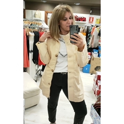 Parka beige con forro - Imagen 1