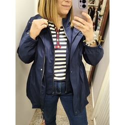 Parka en marino con capucha - Imagen 1