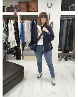 Parka marino con capucha - Imagen 1