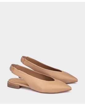 Pedro Miralles_ Bailarina plana destalonada camel - Imagen 2