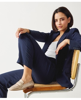 Pedro Miralles_ Mocasín de piel en color humo - Imagen 2