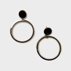 Pendiente aro dorado - Imagen 1