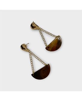 Pendiente bisutería colgar media luna - Imagen 1