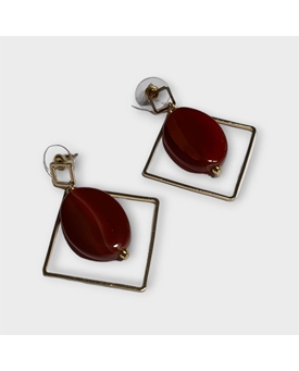 Pendiente piedra naranja - Imagen 1