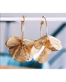 Pendientes elegantes con hojas florales delicadas - Imagen 1