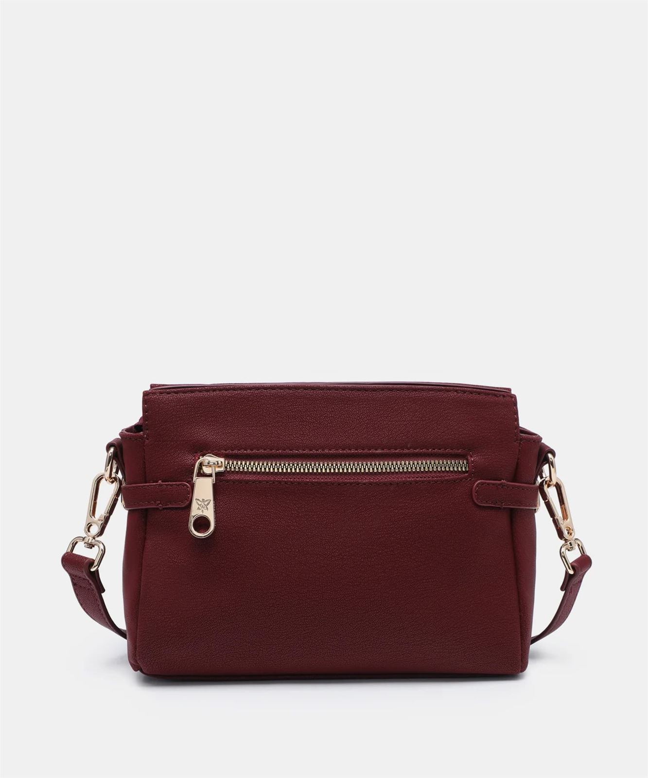 Pepe Moll_ Bolso bandolera tachuelas burdeos - Imagen 3