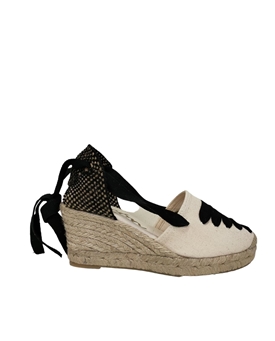 Picón_ Alpargata crudo/negro - Imagen 1