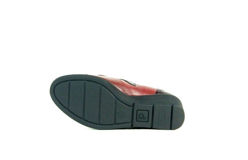 Pitillos- Zapato abotinado con flecos burdeos - Imagen 5