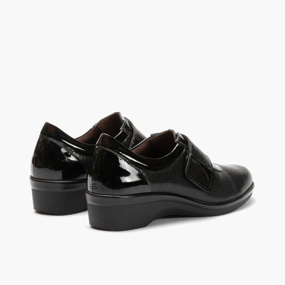 Pitillos-Zapato cuña velcro negro - Imagen 3