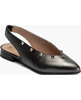 Pitillos_ Zapato destalonado negro tachuelas - Imagen 1