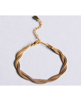 Pulsera trenzada de serpiente de acero inoxidable - Imagen 1