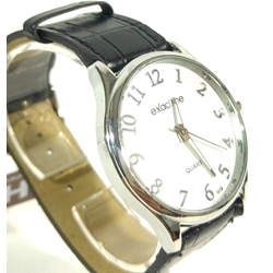 Reloj correa negra-esfera blanca - Imagen 2