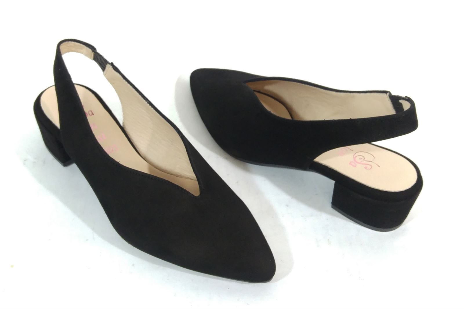 Salonissimos_ Zapato ante negro mujer - Imagen 3