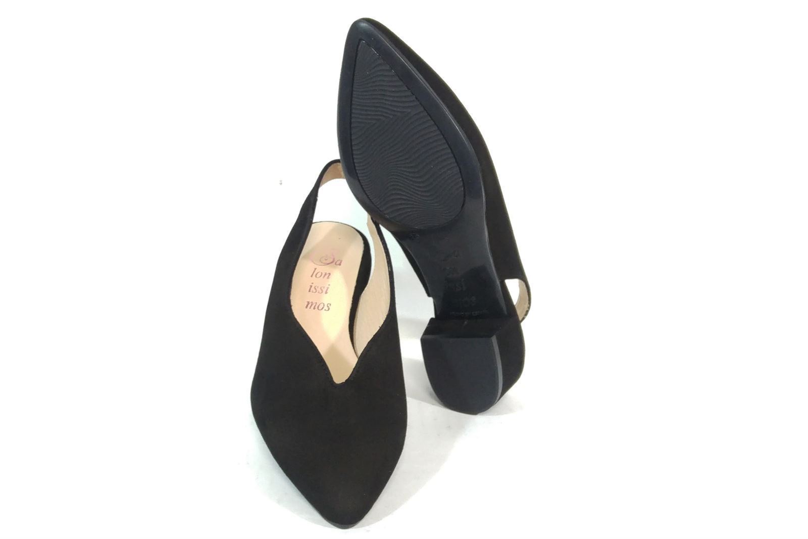 Salonissimos_ Zapato ante negro mujer - Imagen 5