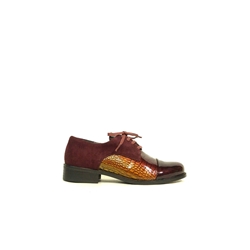 Salonissimos_ Zapato cordones burdeos - Imagen 1