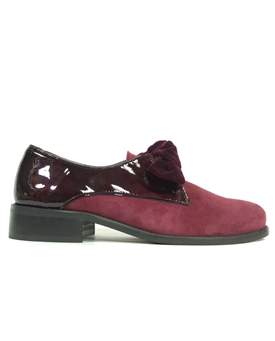Salonissimos_ Zapato lazo burdeos - Imagen 1