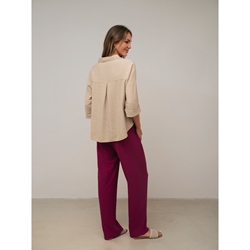 Scorzzo_ Camisa oversize piedra - Imagen 2