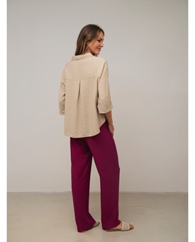 Scorzzo_ Camisa oversize piedra - Imagen 2