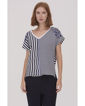 Scorzzo_ Camiseta rayas marino - Imagen 1