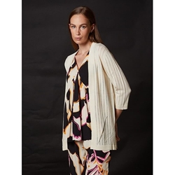 Scorzzo_ Chaqueta punto calada beige - Imagen 1