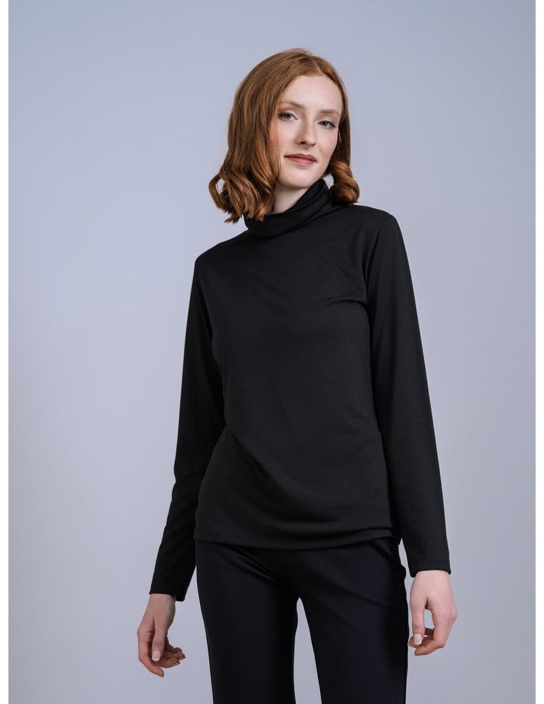 SCORZZO_Jersey básico largo cuello cisne - Imagen 2