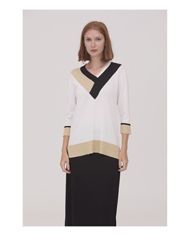 Scorzzo_ Jersey cuello pico Manga 3/4 - Imagen 1