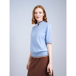 Scorzzo_ Jersey manga corta cuello corte azul - Imagen 2